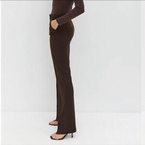 Style addict brown straight leg trousers XS NWT